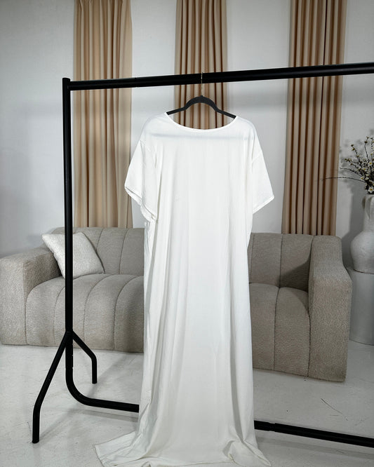 White Short Sleeve Underdress